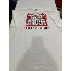 Buttwiser Flag King of Rears This Butts for You Graphic White T-shirt Size 2XL